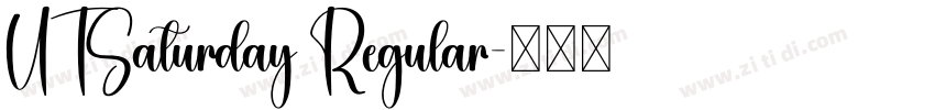 UTSaturday Regular字体转换